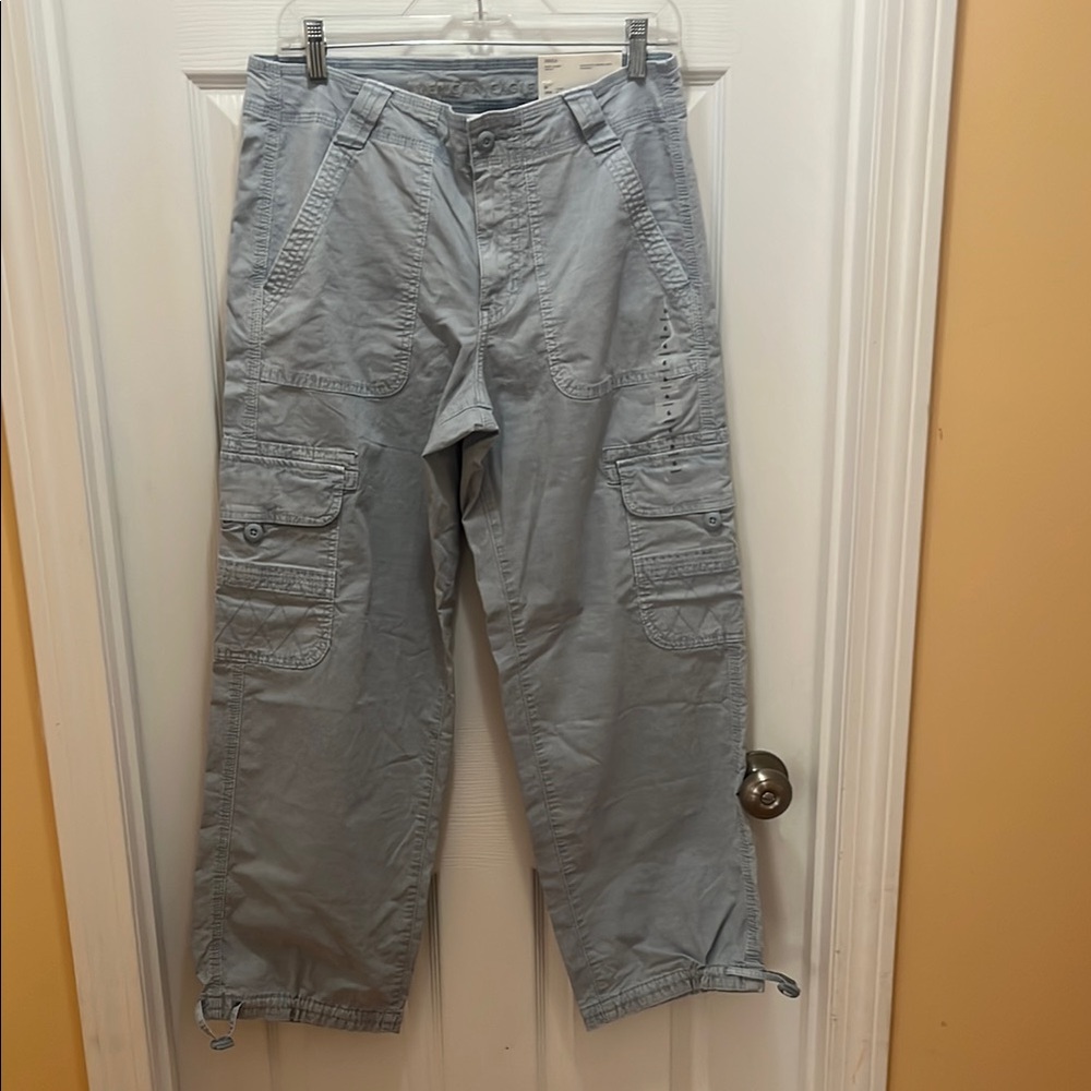 American Eagle Outfitters Gray Track Pants with Relaxed Fit